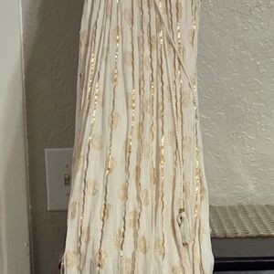 Elegant Cream and Gold Women's Skirt